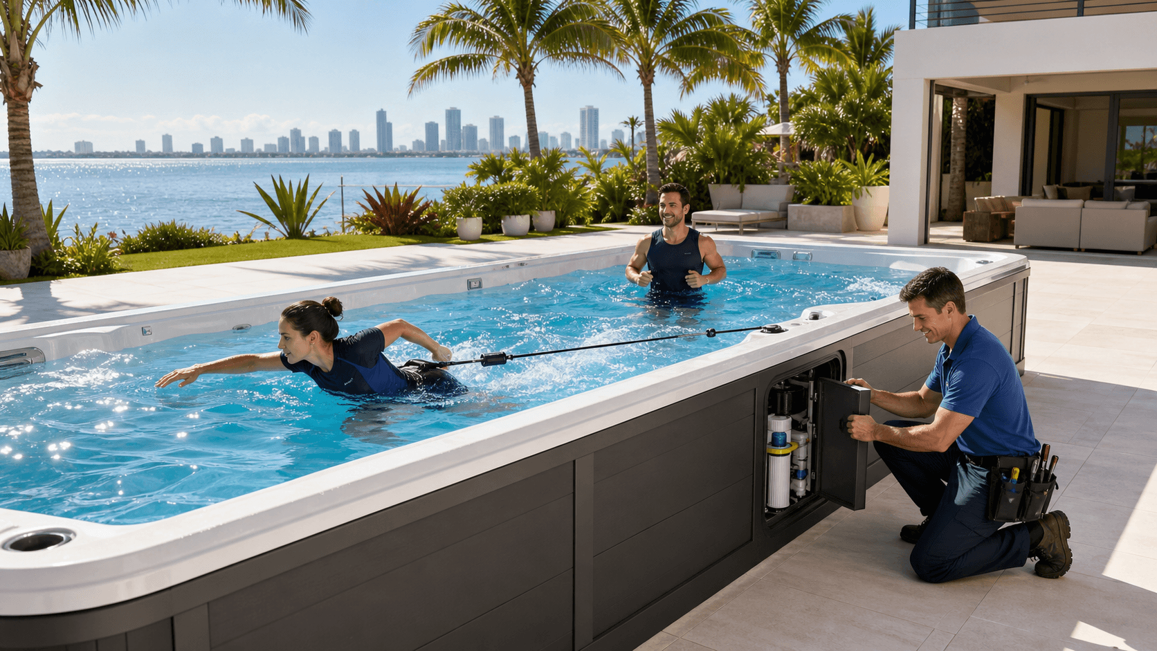 Why Miami Homeowners Love Swim Spas for Year‑Round Fitness